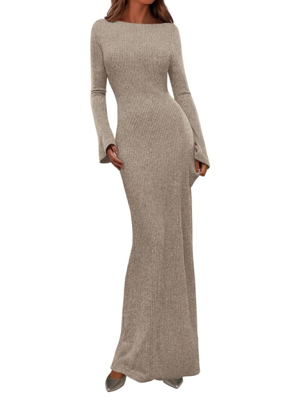 Women's Fall Long Sleeve Bodycon Maxi Dresses